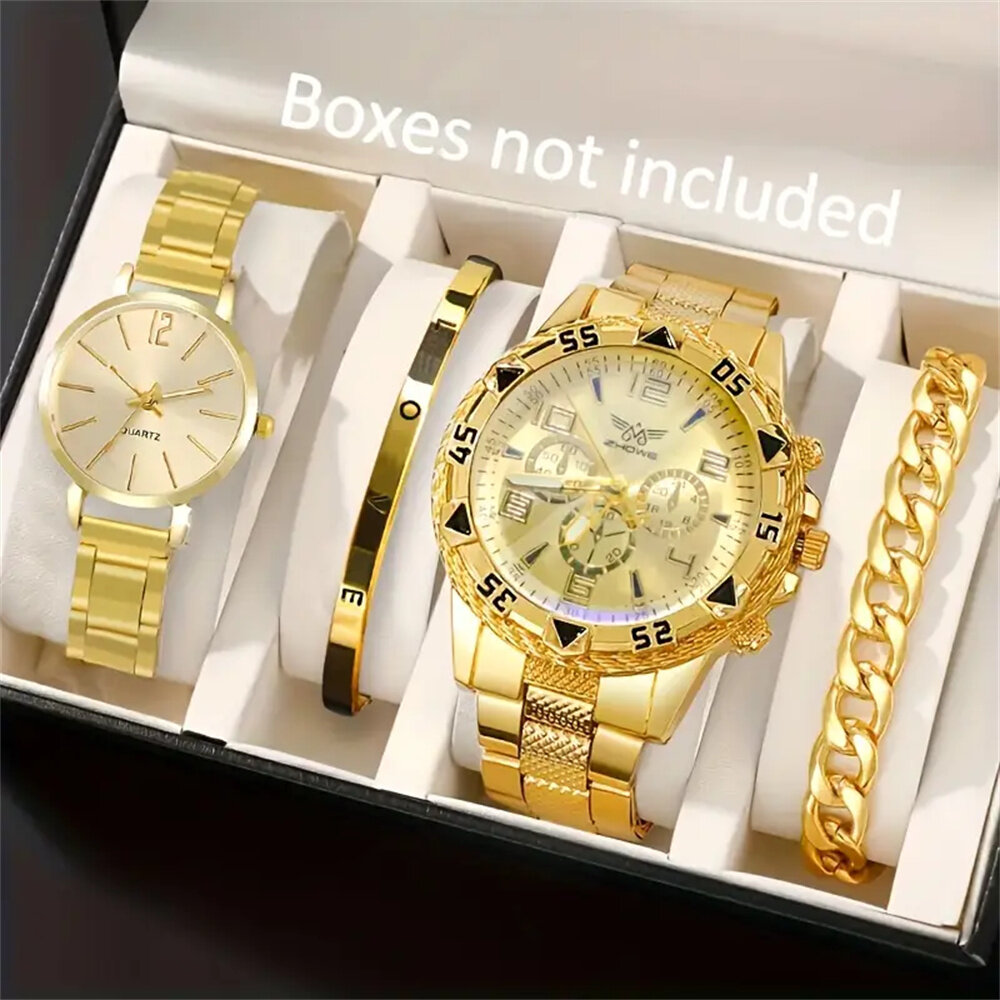 4 pieces of fashionable business casual perfect classic luxury couple teenagers style quartz watch minimalist bracelet suit best 4 pieces of fashionable business casual perfect classic luxury couple teenagers style quartz watch minimalist bracelet suit best