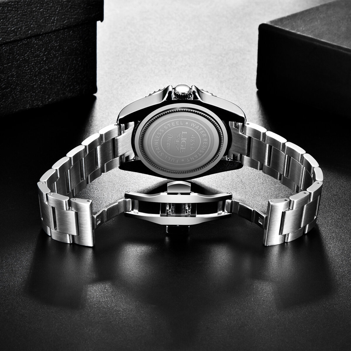 lige new luxury couple watches quartz watches 30m waterproof fashion stainless steel watch valentine gift love watch +box lige new luxury couple watches quartz watches 30m waterproof fashion stainless steel watch valentine gift love watch +box