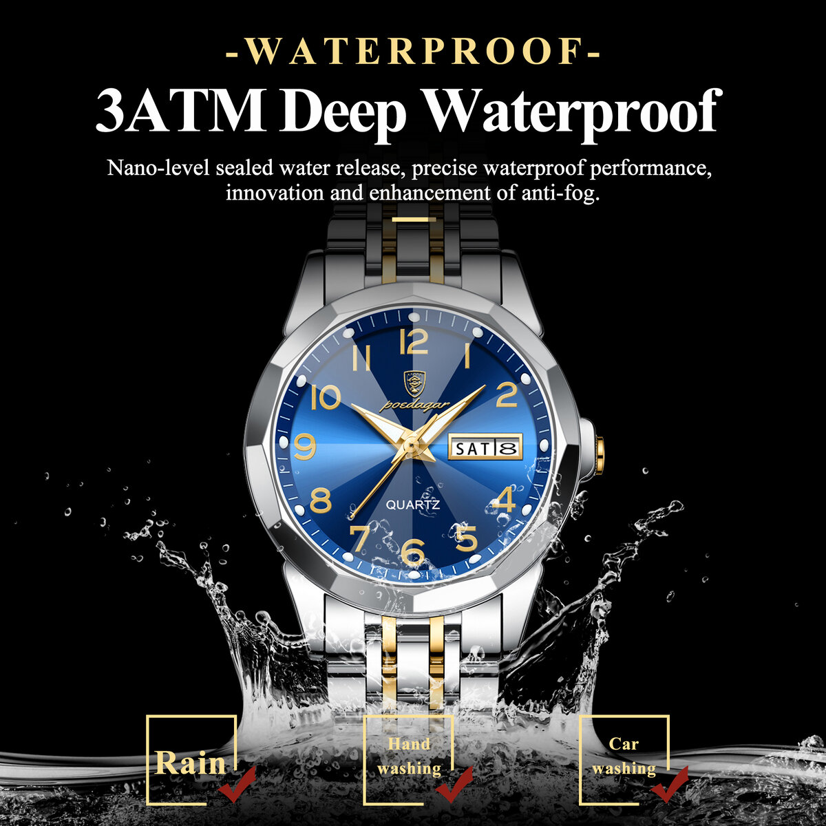 poedagar top fashion watches for couple waterproof date week couple's watches quartz stainless steel couple watch lovers set+box poedagar top fashion watches for couple waterproof date week couple's watches quartz stainless steel couple watch lovers set+box