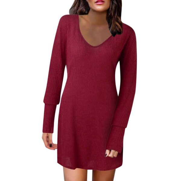 Christmas Sweater Dress Plus Size Women's Sweaters Dressy Casual Autumn Winter Long Sleeve