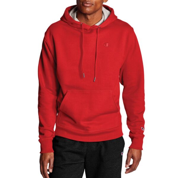 Champion Men's Powerblend Fleece Hoodie, C Logo Hoody, Team Red Scarlet, Medium US (B01HIUTEOC)