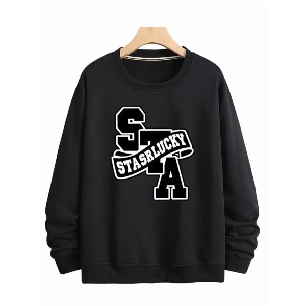 Men's Fashion Trendy Casual Crewneck Sweatshirt Simple Casual Men's Top Long Sleeve Round Neck