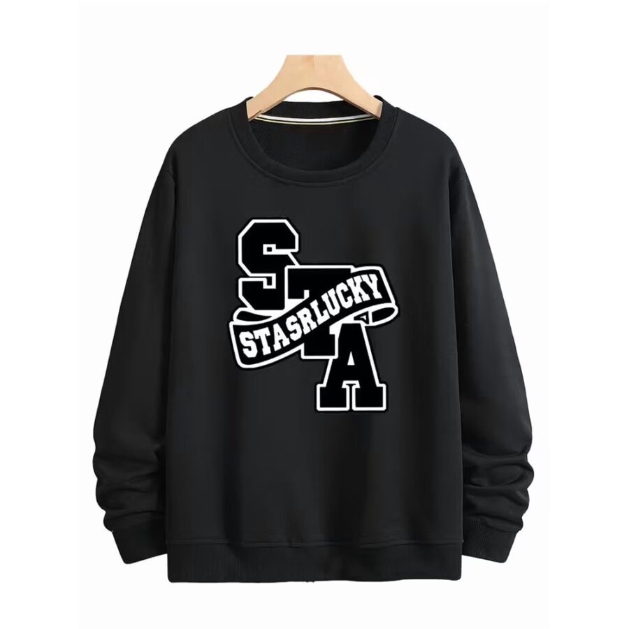 Men's Fashion Trendy Casual Crewneck Sweatshirt Simple Casual Men's Top Long Sleeve Round Neck