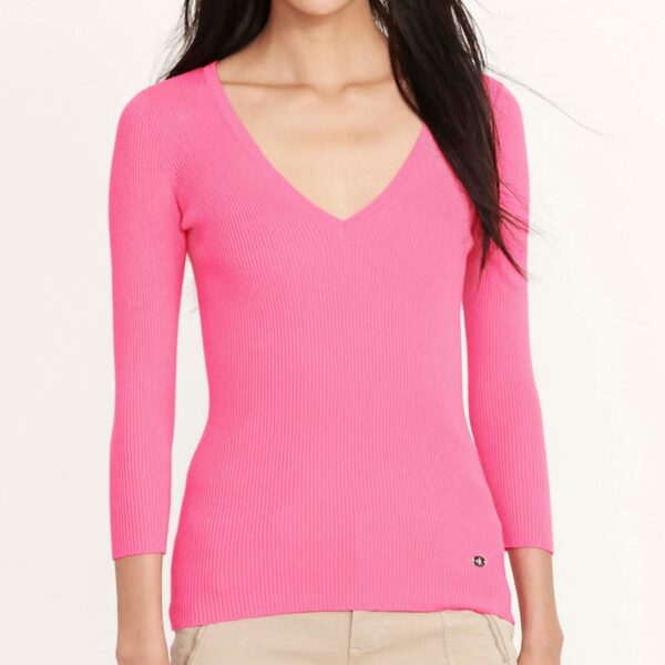 Lauren Ralph Lauren Women's Ribbed Casual Pullover Sweater Black L