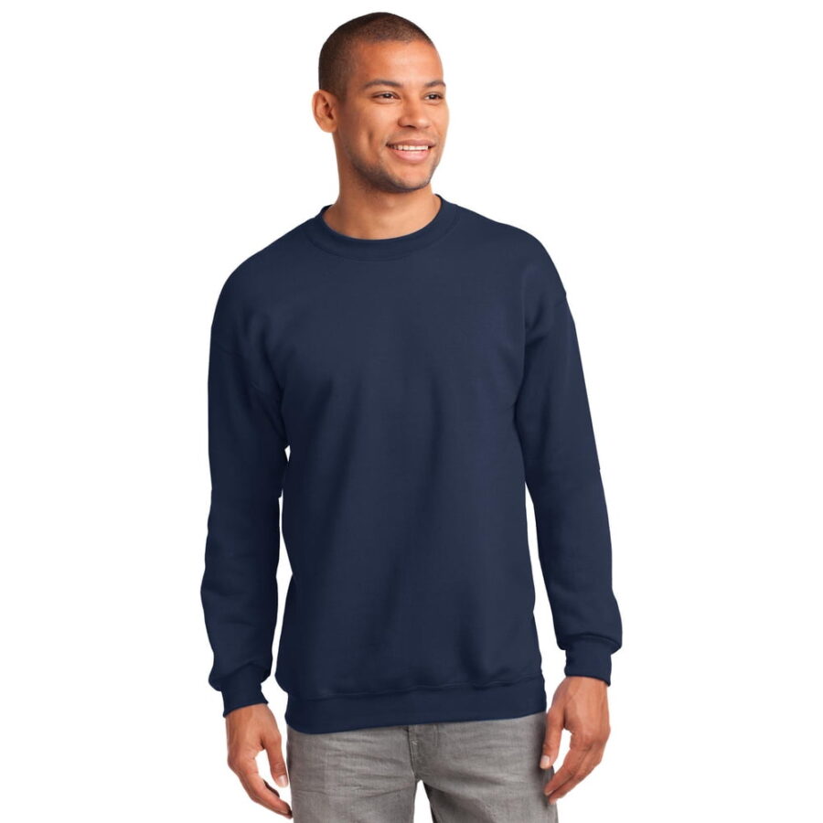 Port & Company Tall Crewneck Sweatshirt (PC90T) Navy 2XLT