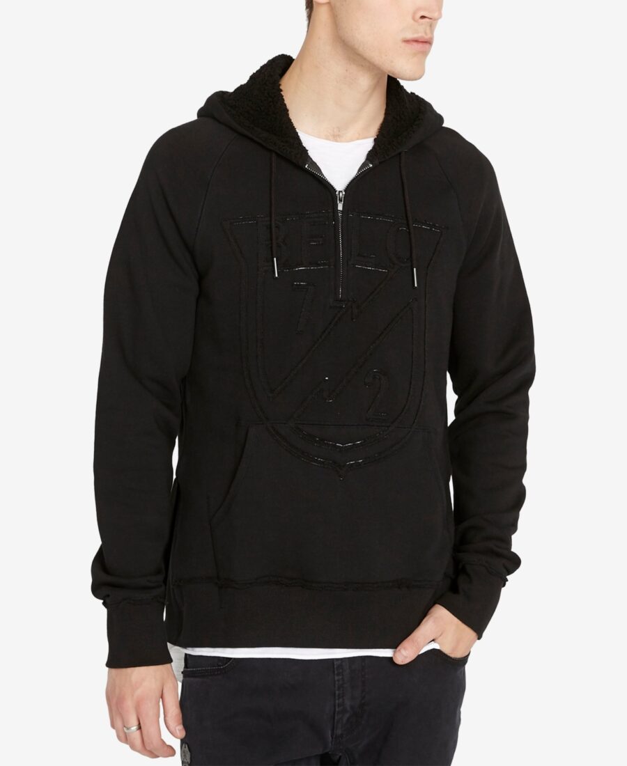 Men's Sweater Large Side Split Hooded L