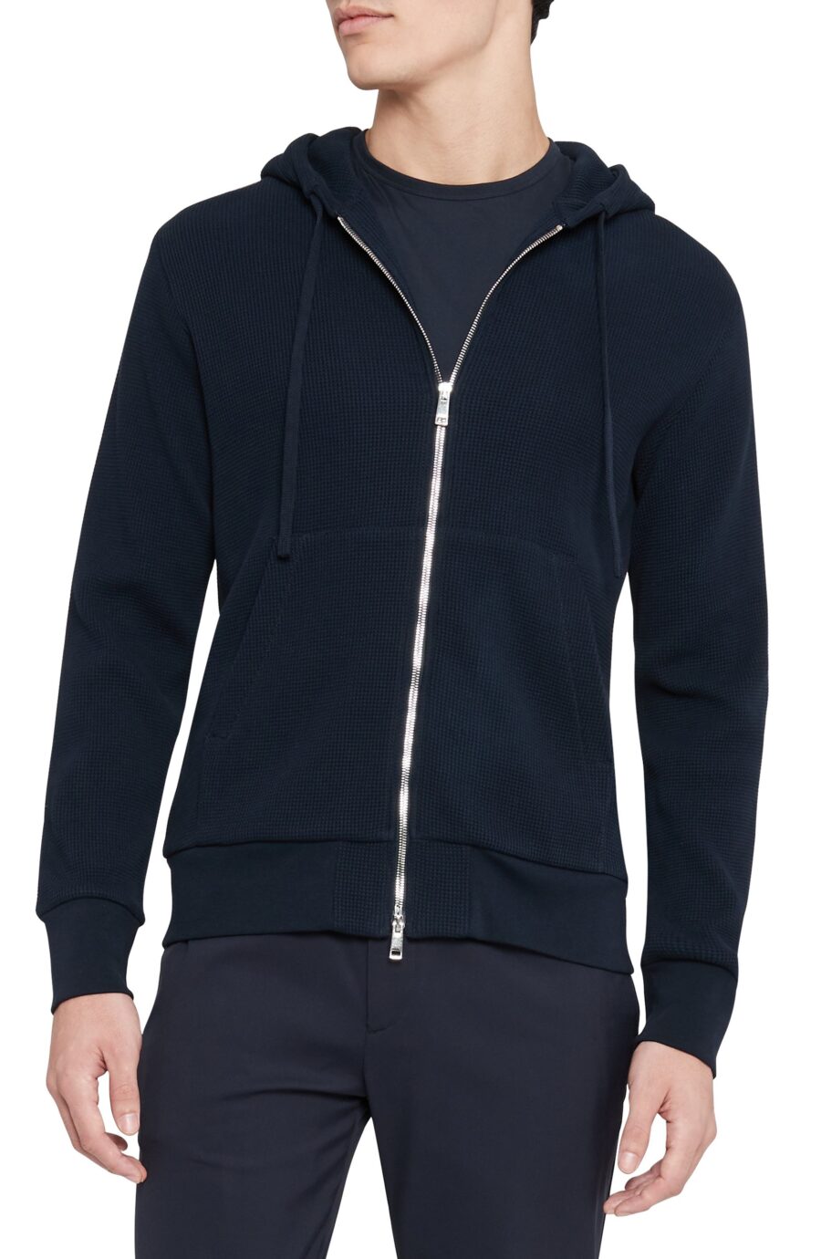 Men's Theory Mattis Slim Fit Thermal Organic Cotton Zip Hoodie