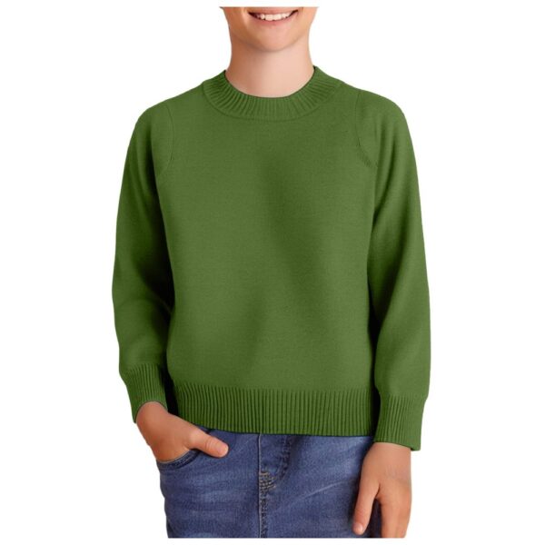 Demise Toddler Boy Sweater Cotton Sweater Boys and Girls Uniform Cotton Crew-Neck Sweaters