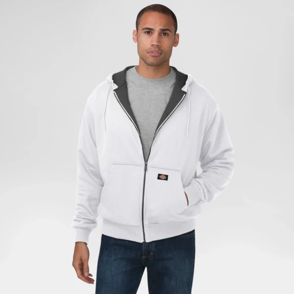Dickies Men's Big & Tall Thermal Lined Fleece Hoodie- Ash Gray XL Tall