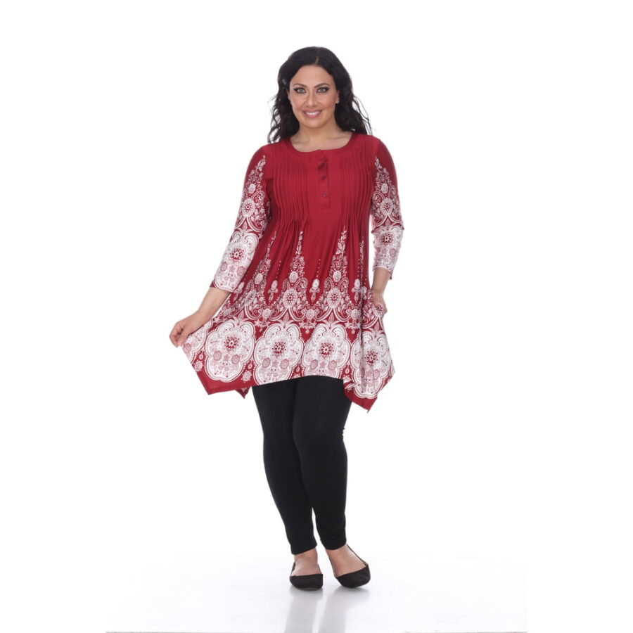 White Mark Women's Plus Size Dulce Tunic Top