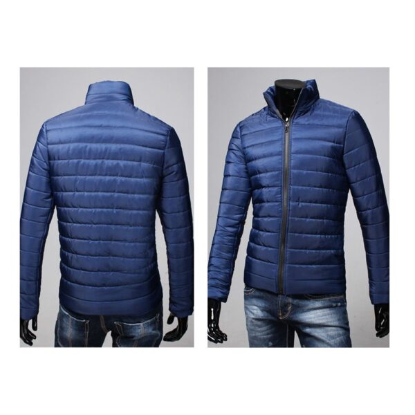 Solid Color Simple Fashion Men's Outwear Winter Coat Padded Jacket Autumn Winter Warm Outwear