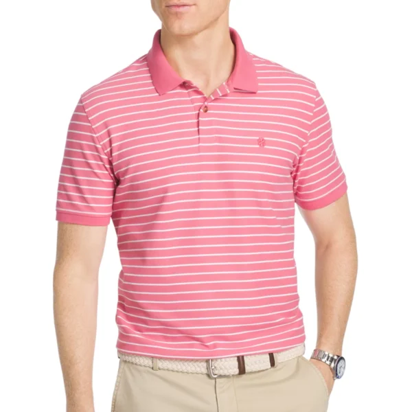 Izod Men's Advantage Performance Striped Polo