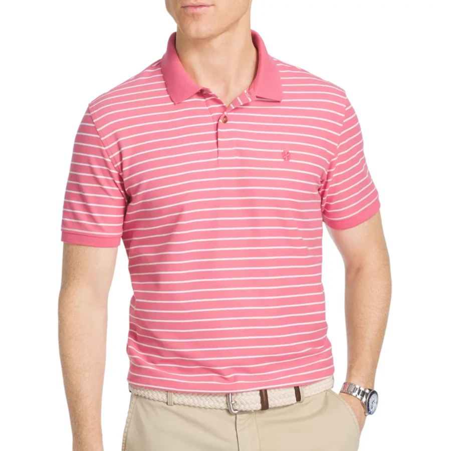 Izod Men's Advantage Performance Striped Polo