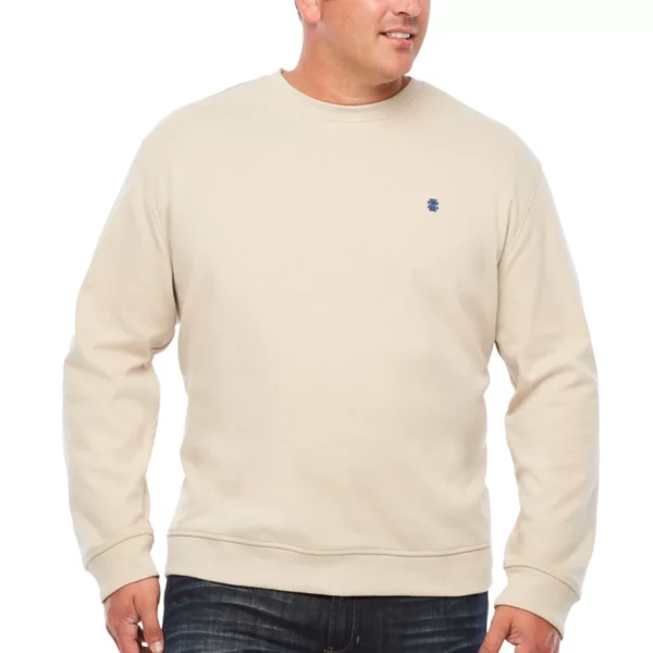 Izod Advantage Performance Solid Crewneck Fleece Long Sleeve Sweatshirt Big and Tall