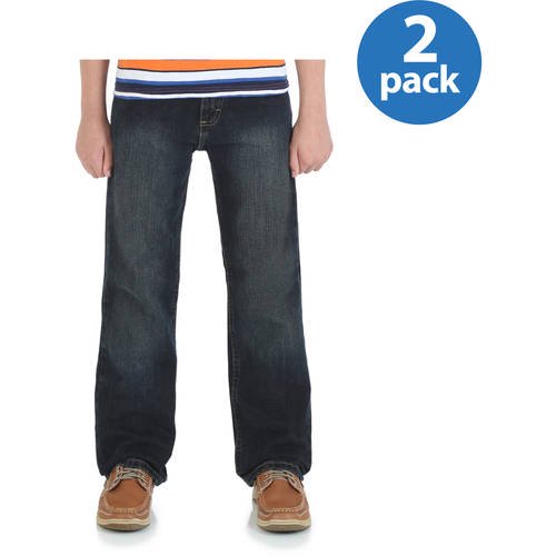 Wrangler Husky Boys Classic Straight Leg Jeans, 2 Pack Your Choice