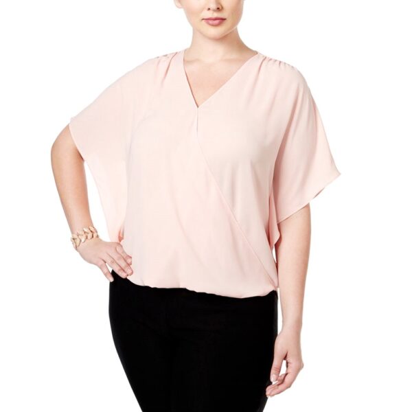 INC $70 NEW 18326 Surplice Flutter-Sleeve Blouse Women's Top 2X