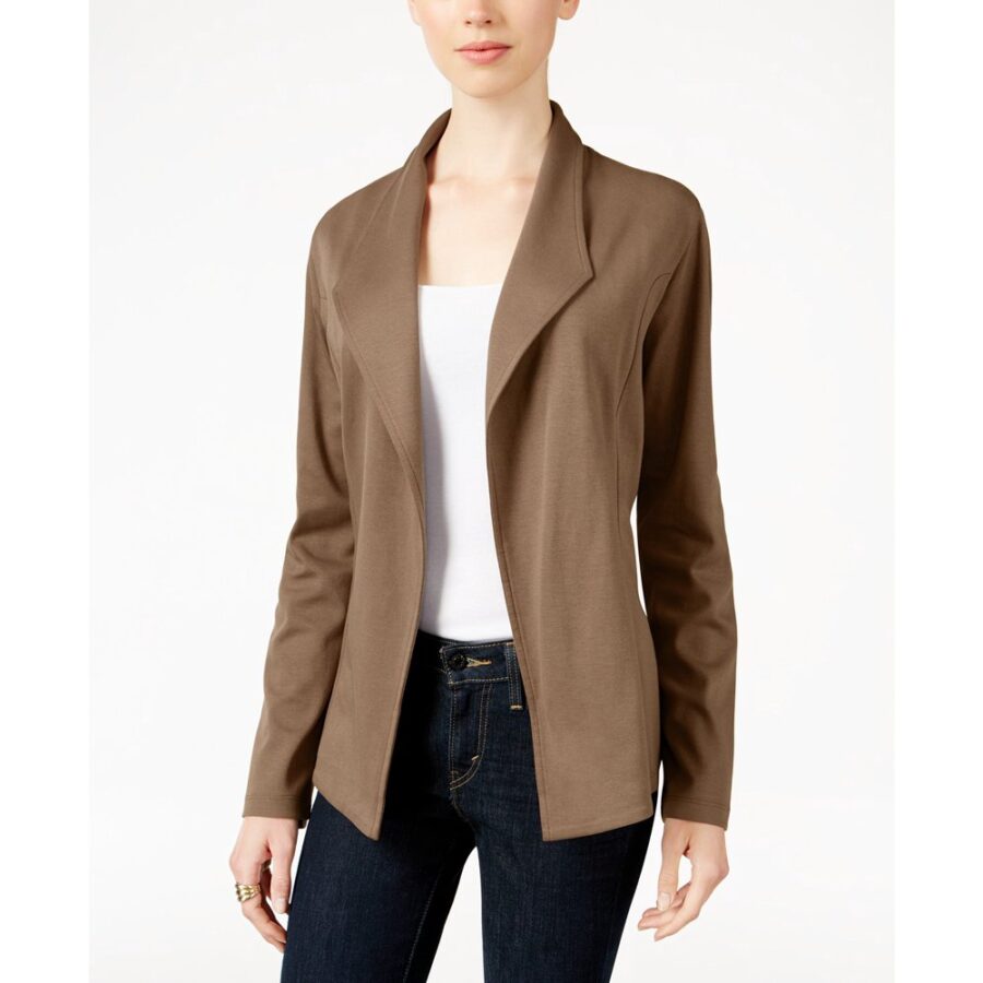 Style Co-Open-Front Long-Sleeve Blazer-Regular-XL