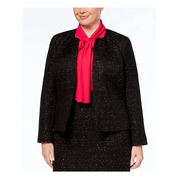 Nine West $139 Women's New 1396 Black Sequined Tweed Blazer Jacket 14W B+B
