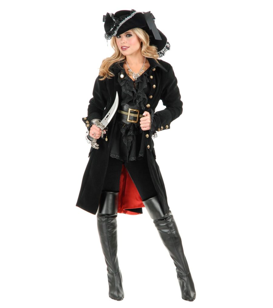 Charades Women's Pirate Vixen Jacket, Black, Medium