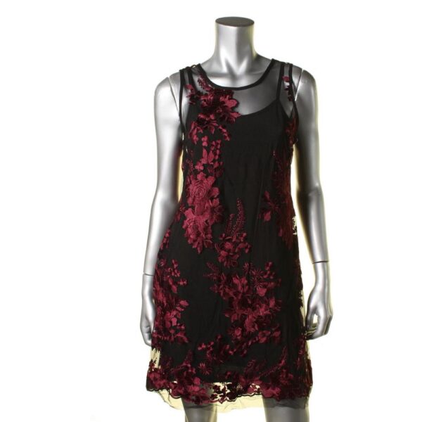 Karen Kane Women's Embroidered Tulle Cocktail Dress