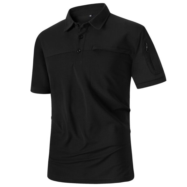 Scodi Men's Casual Polo Shirts Summer Short Sleeve with Double Pockets Tactical Golf Tennis