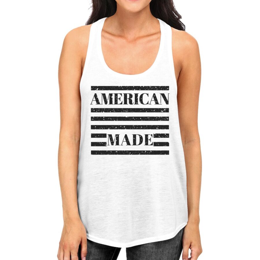 American Made Women's Cotton Tank Top Cute 4th Of July Design