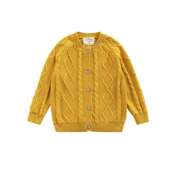 Bebiullo Kids Baby Girls Boys Sweater Cotton Long Sleeve Cardigan Toddler Knit Jacket Autumn