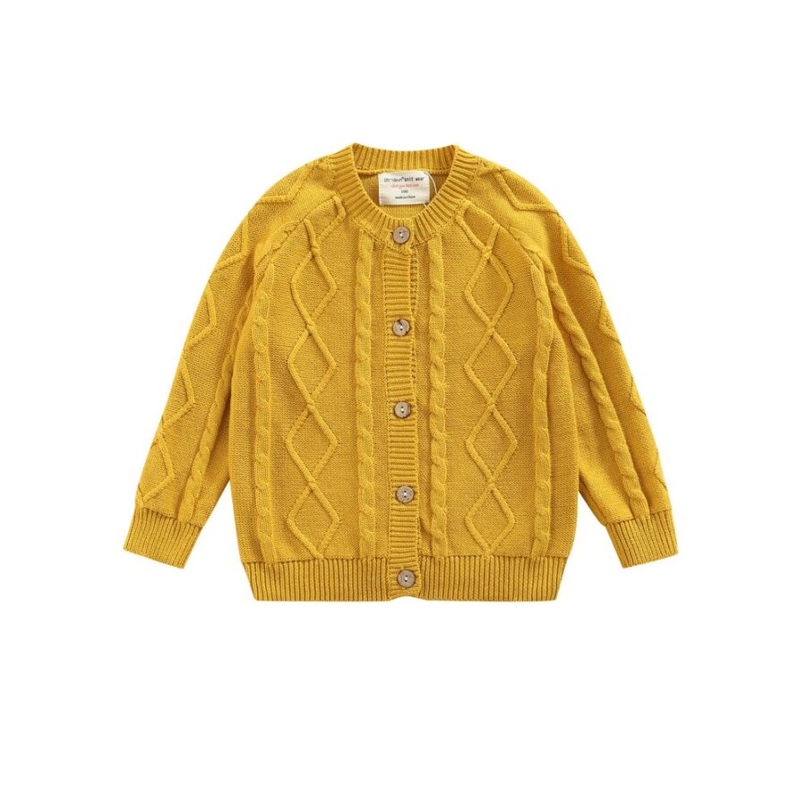 Bebiullo Kids Baby Girls Boys Sweater Cotton Long Sleeve Cardigan Toddler