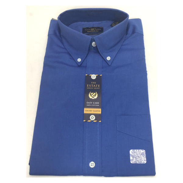 Club Room Men's Pinpoint Regular Fit Cotton Dress Shirt French Blue 14.5/S