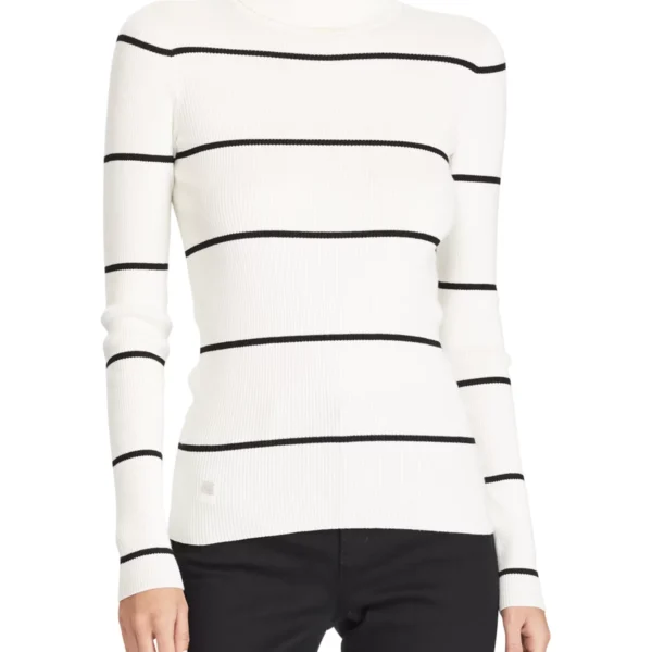 Lauren Ralph Lauren Stretch Cotton Turtleneck Sweater-Natural-Medium