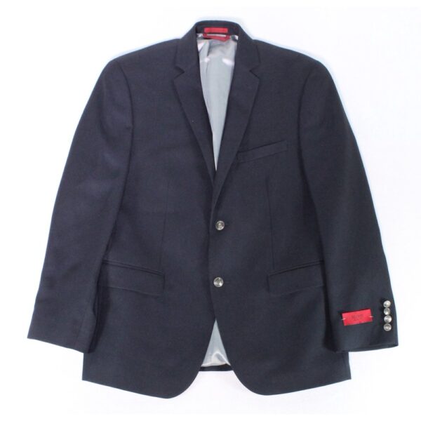 Men's Blazer Navy 40L Slim-Fit Two-Button Notch-Lapel 40
