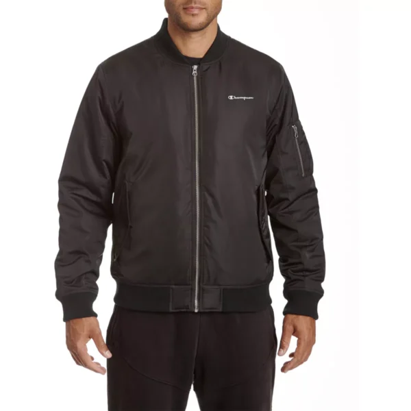 Champion Big & Tall Classic Bomber Jacket 4XL, Black