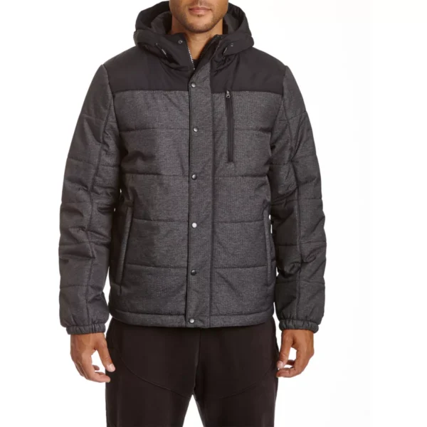 Champion Big & Tall Tech Herringbone Quilted Shell Jacket 3XL, Granite Heather