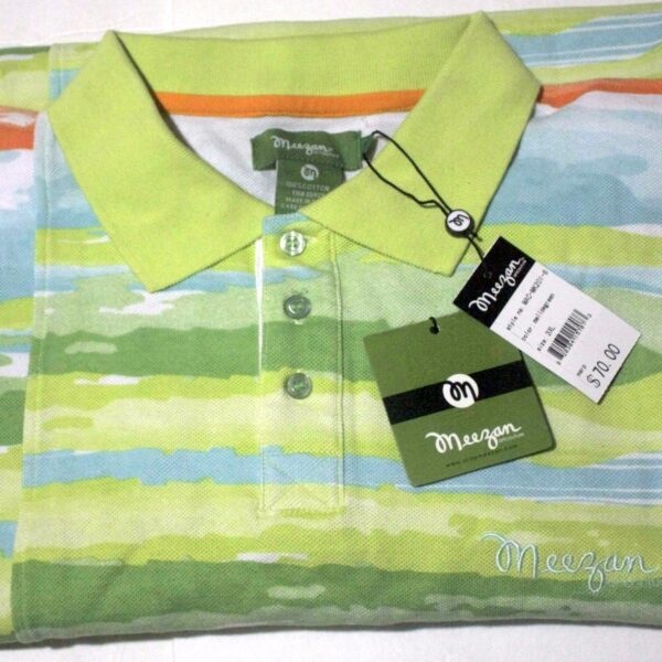 Meezan Men Cotton Polo Shirt 3xl Green Embroidered Logo