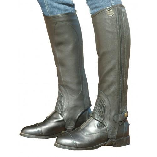 Ovation Ladies Ribbed Top Grain Half Chaps