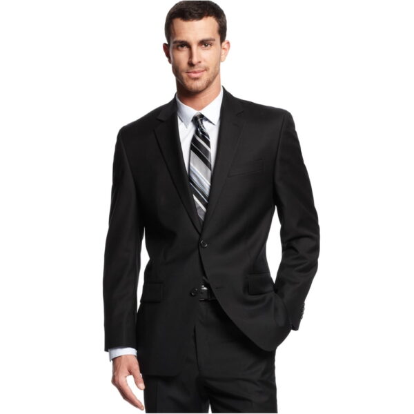 Michael Kors Men's Classic Fit Two Button Blazer Jacket Black 40 Regular