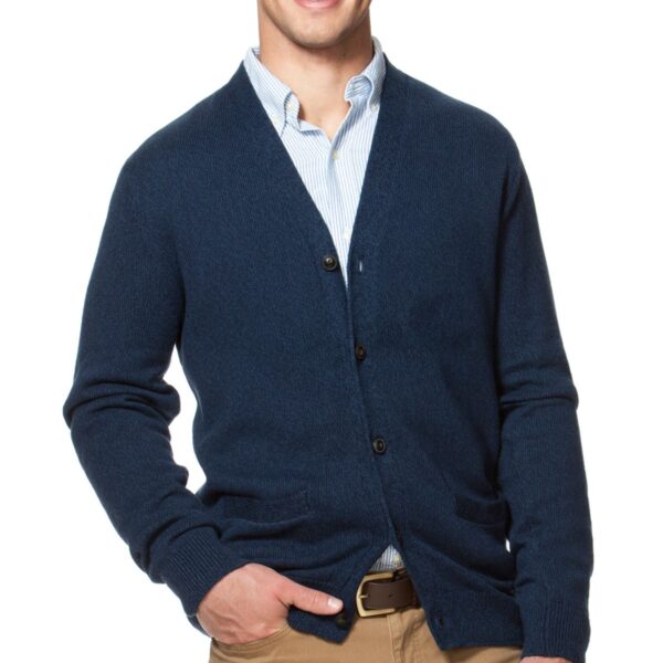 Chaps Twist Cardigan Sweater L, Oatmeal Twist