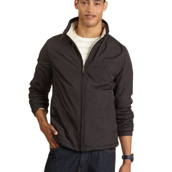 Nautica Men's Big-Tall Reversible Bomber Jacket Big and Tall, True Black, 1X-Large/Tall