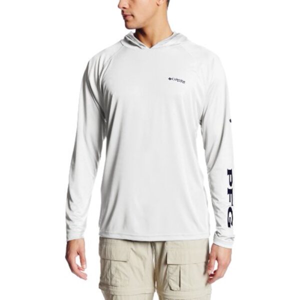 Columbia Sportswear Men's Terminal Tackle Hoodie, White/Nightshade Logo, Medium