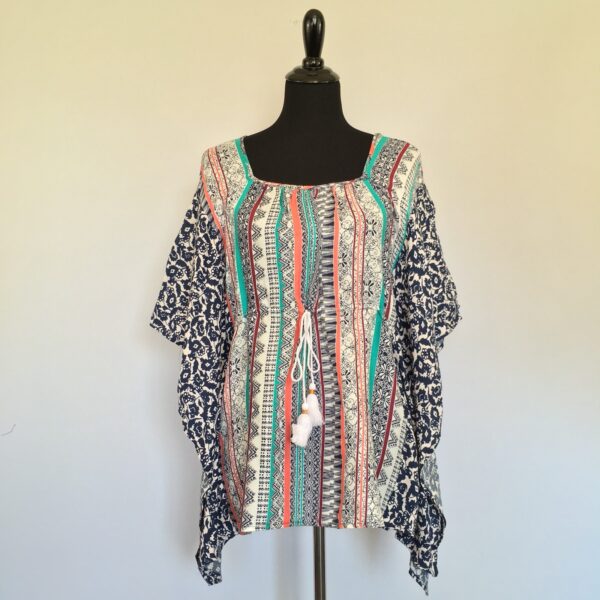 Women's Ella Moss 'Oceana' Print Flutter Sleeve Tunic