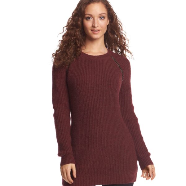 ruff hewn Grey Chain Trim Sweater