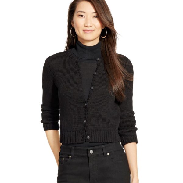 Lauren Ralph Lauren Cropped Cotton Cardigan
