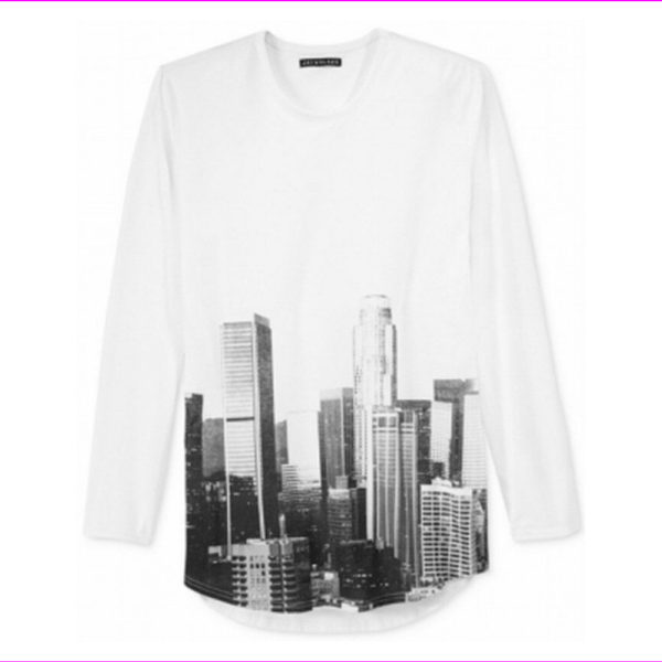 Jaywalker City Print Men's Graphic Tee Shirt White Size 2XL