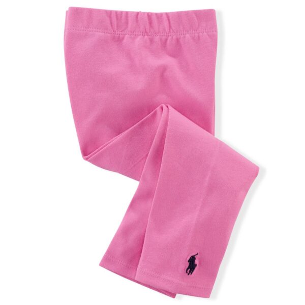 Ralph Lauren Baby Girls' Stretch Cotton Leggings with Pony Player