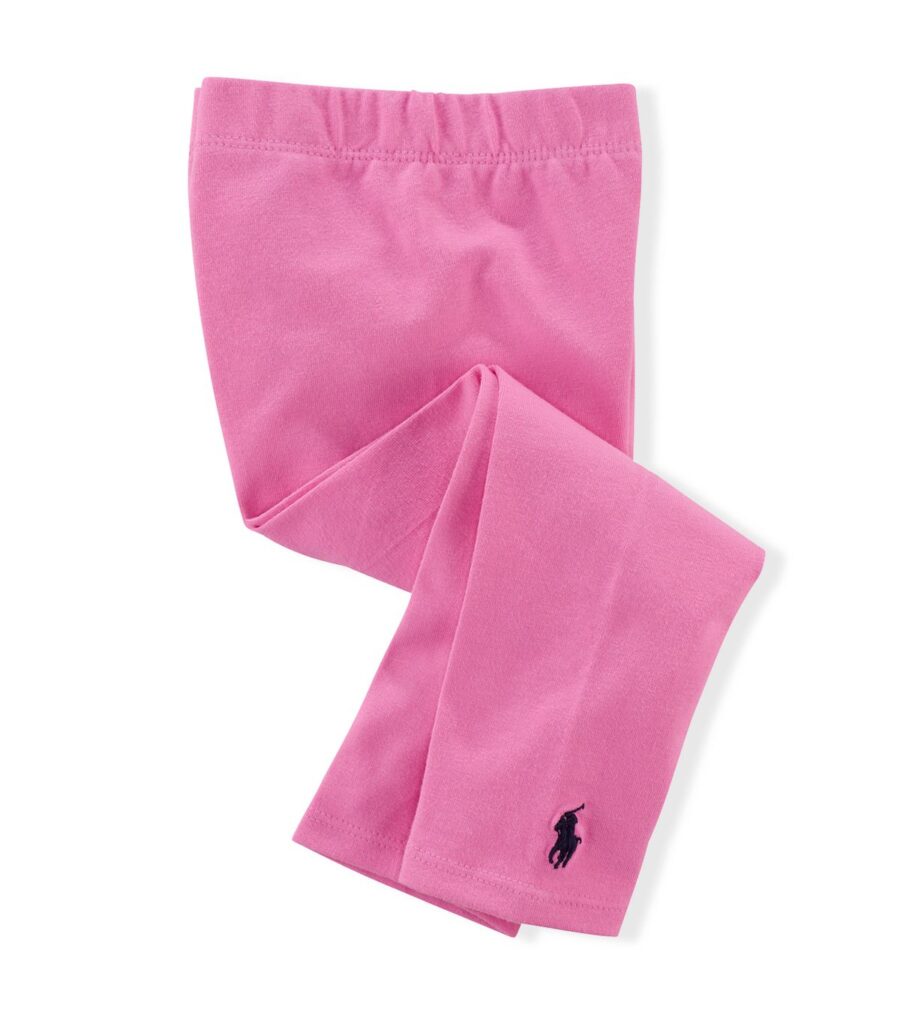 Ralph Lauren Baby Girls' Stretch Cotton Leggings with Pony Player