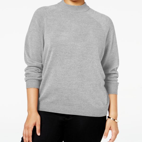 Karen Scott Plus Size Mock-Turtleneck Sweater, Only at Macy's