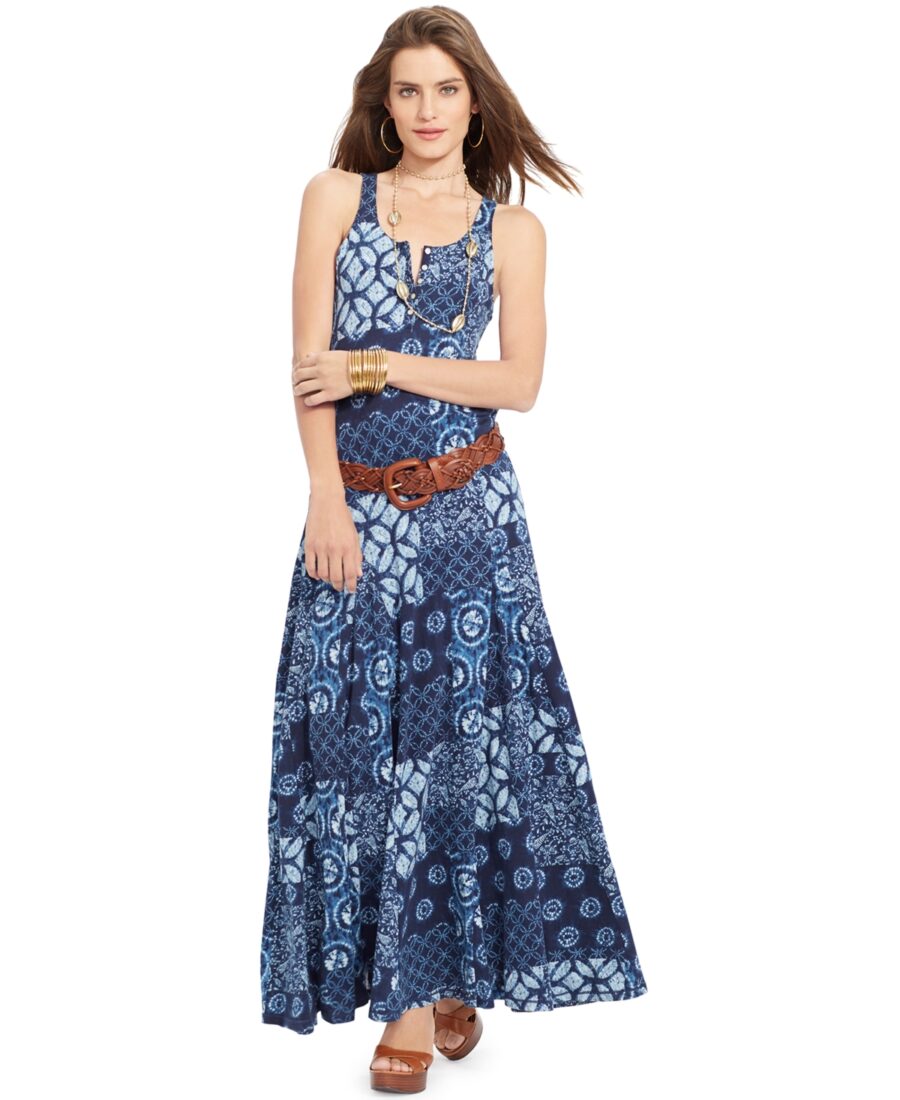 Lauren Jeans Co. Sleeveless Printed Maxi Dress