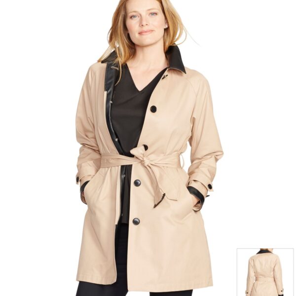 Plus Size Women's Lauren Ralph Lauren Cotton Coat