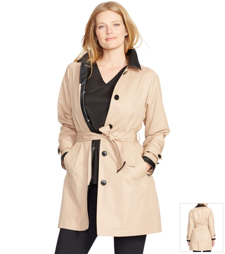 Plus Size Women's Lauren Ralph Lauren Cotton Coat
