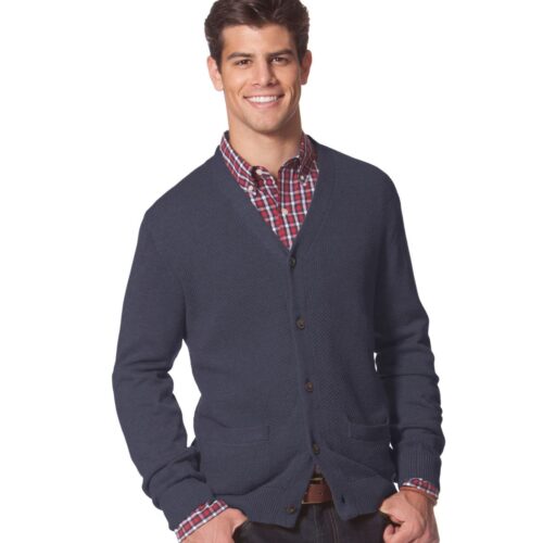 Chaps Button Front Cardigan - Navy XXL, Navy